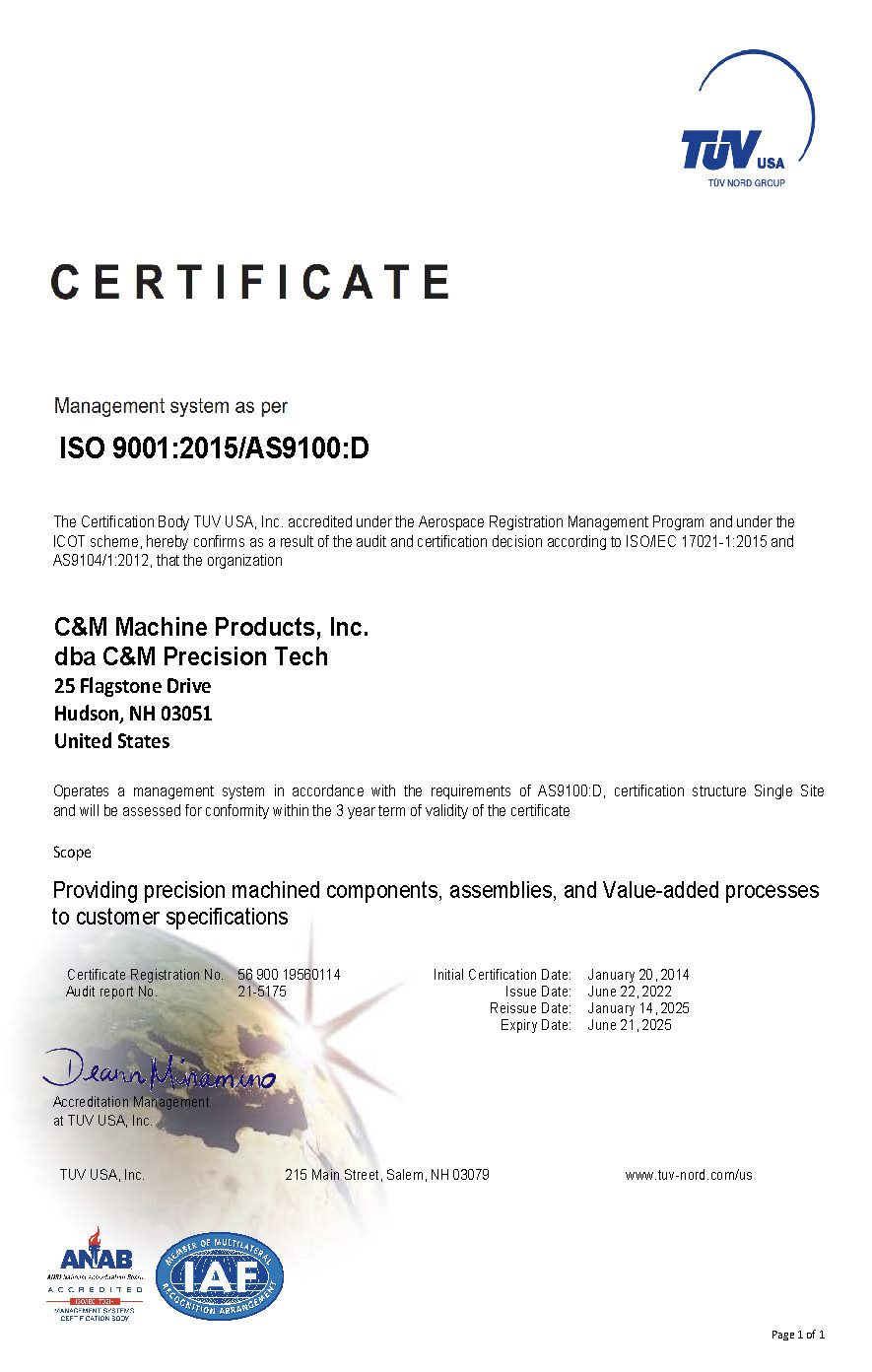 C&m Machine Products Inc Dba C&m Precision Tech Rev Logo Final2 21 5175 C&m Machine Products Inc Dba C&m Precision Tech Rev Logo Final2 21 5175